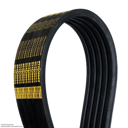 Classic Wrapped Banded V-Belt, B Profile, 10 Ribs,160.71 Effective Length